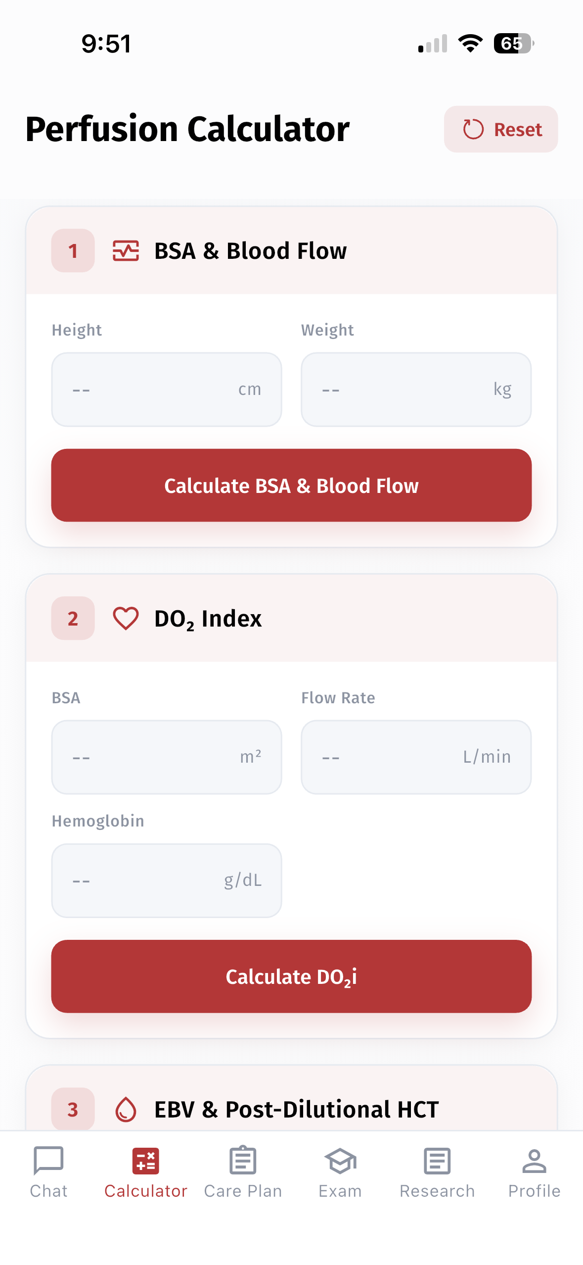 Perfusion Calculator